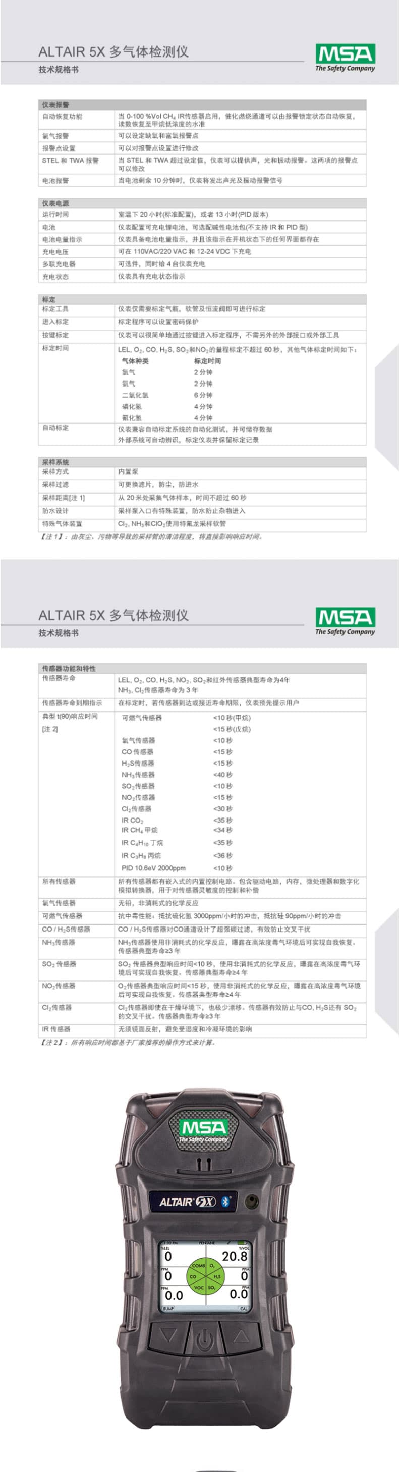 梅思安 10176753 天鷹5x多種氣體檢測(cè)儀