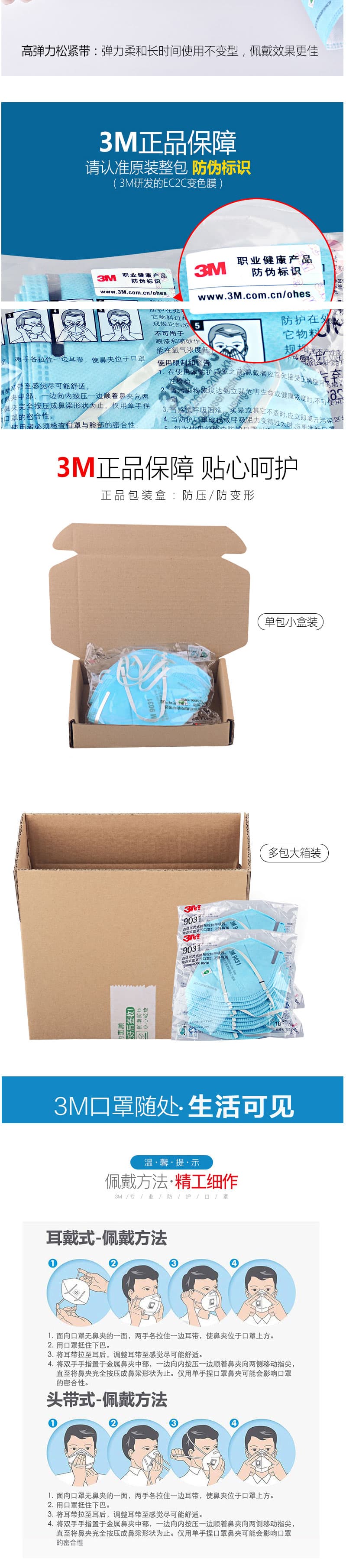 3M 9032 頭帶式摺疊防護(hù)口罩（KN90)