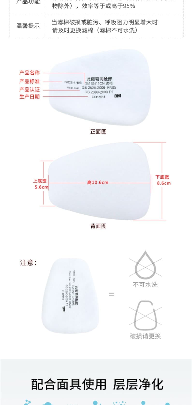 3M 5N11CN N95 過(guò)濾棉--廣(guǎng)州口罩商